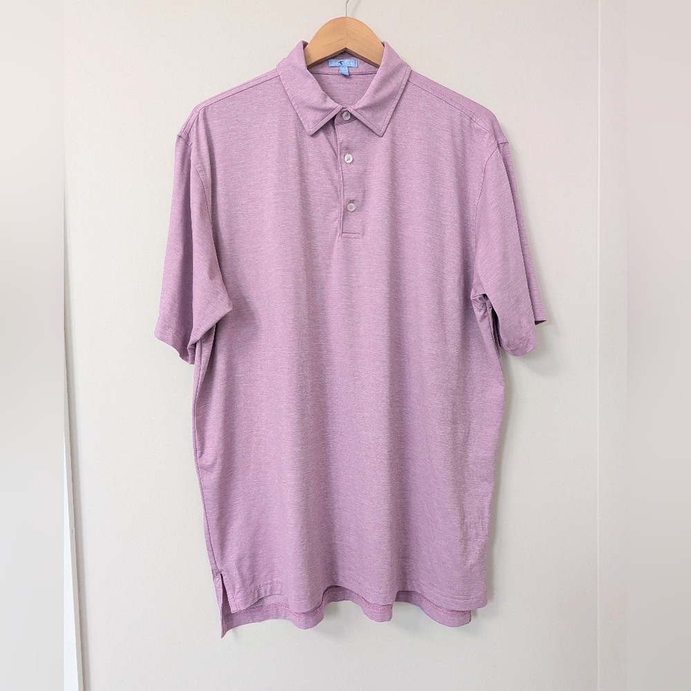 Genteal Purple Preformance Polo Shirt Mens Golf‎ Preppy Mens XL